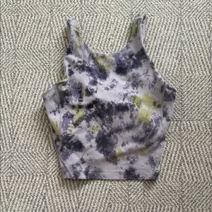 Lululemon Athletica Gray and Green Crop Tank Top